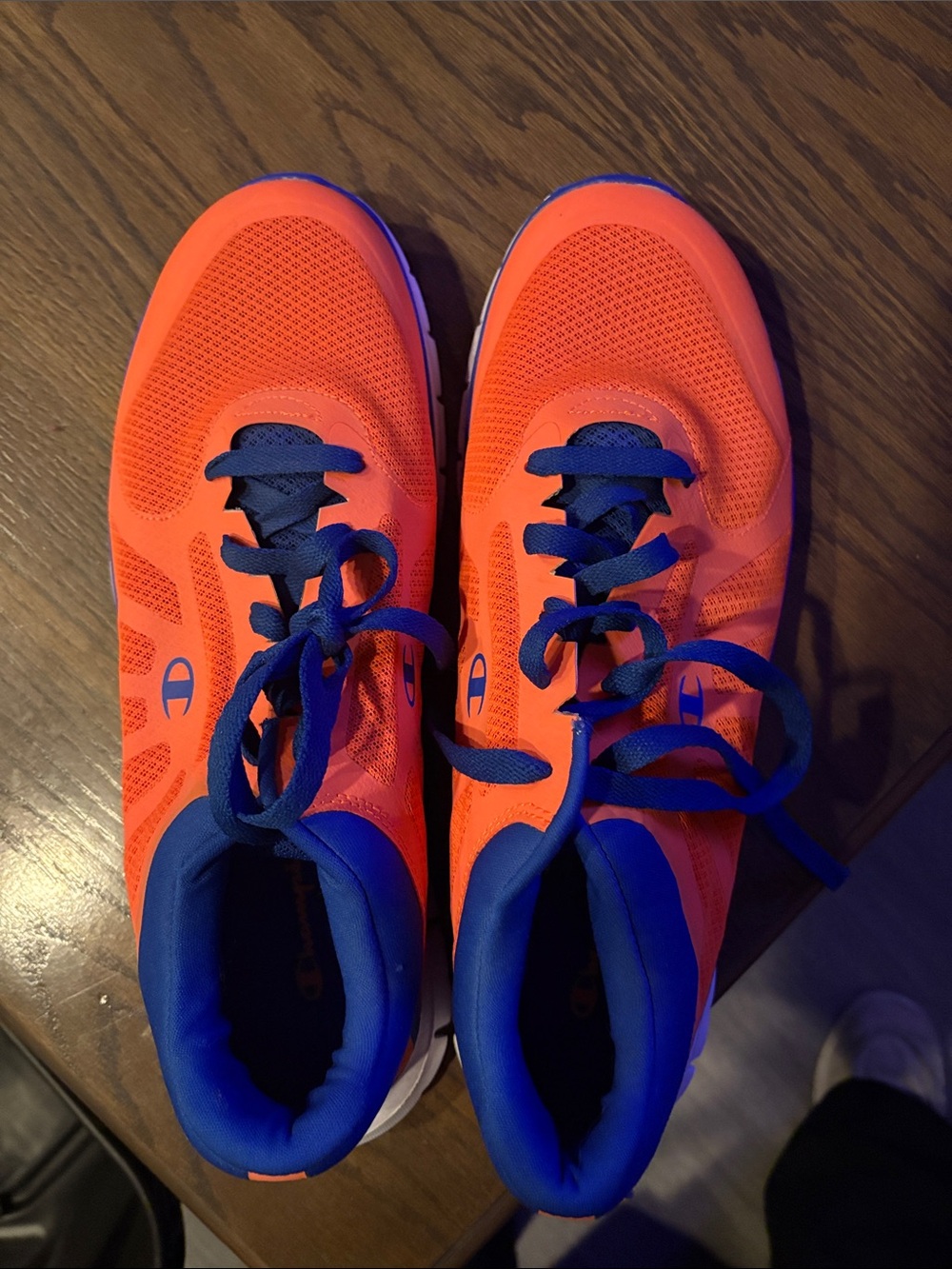 Champion Bright Orange & Blue Mens Athletic Sneakers
